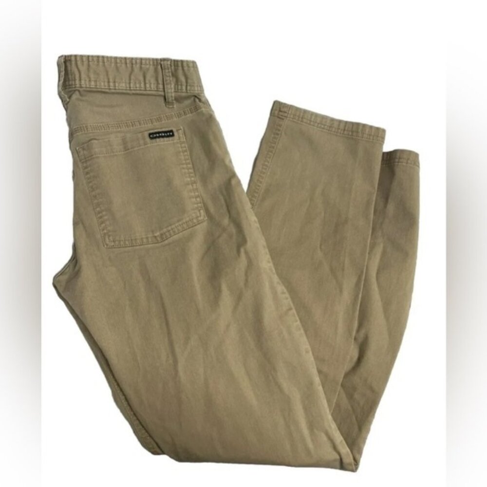 Oakley Canvas Pants Mens 30 Khaki 100% Cotton Measures 30x32"  Field Silm Fit
